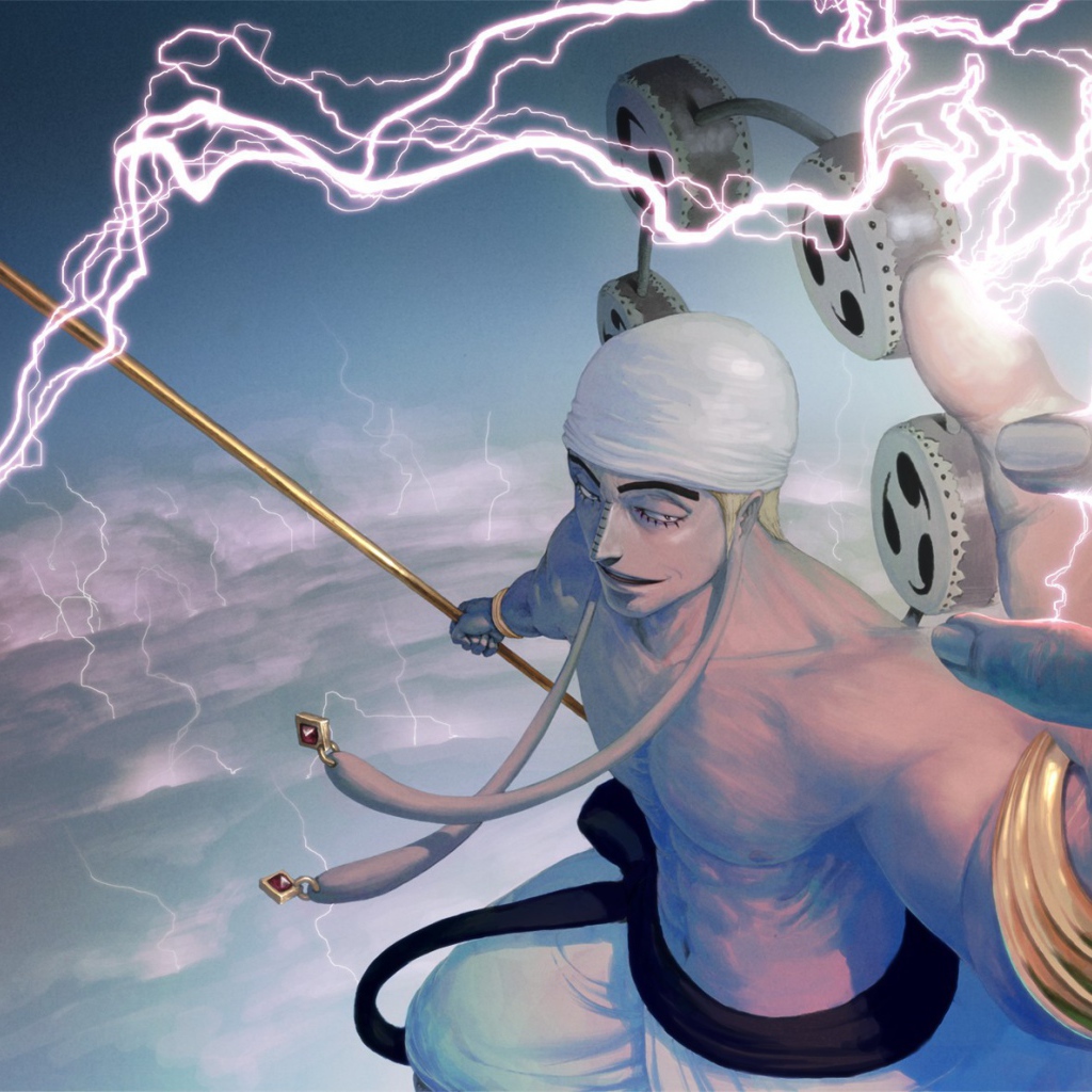 Властитель молний Энель из аниме Большой куш