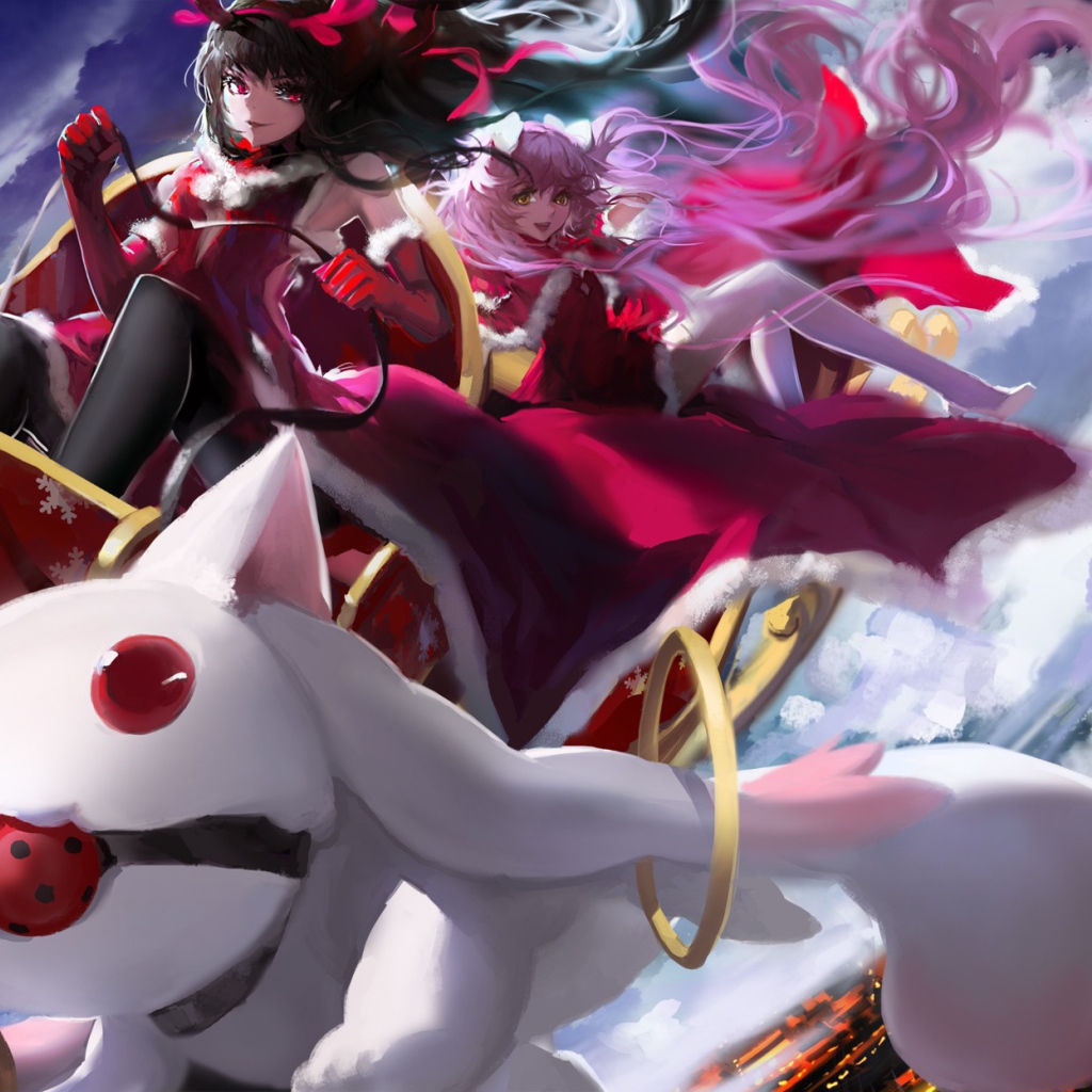 Волшебный кот из аниме Девочка-волшебница Мадока