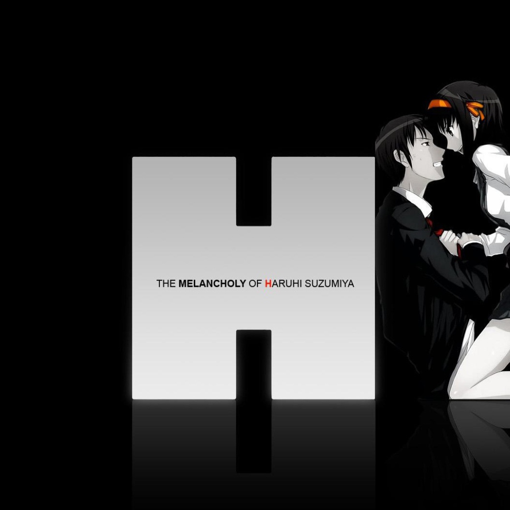 Парень и девушка из аниме Меланхолия Харухи Судзумии