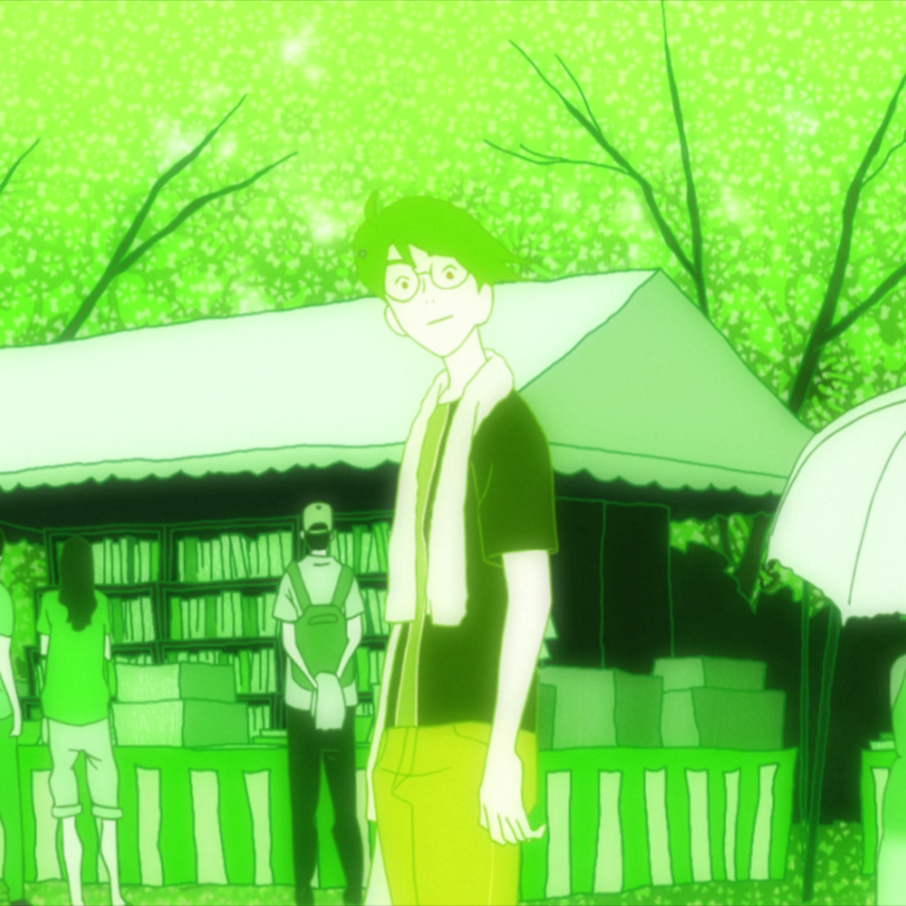 Парень из аниме Сказ о четырех с половиной татами