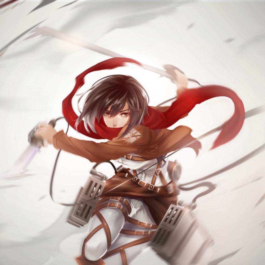 Микасса идет в бой, аниме Атака Титанов