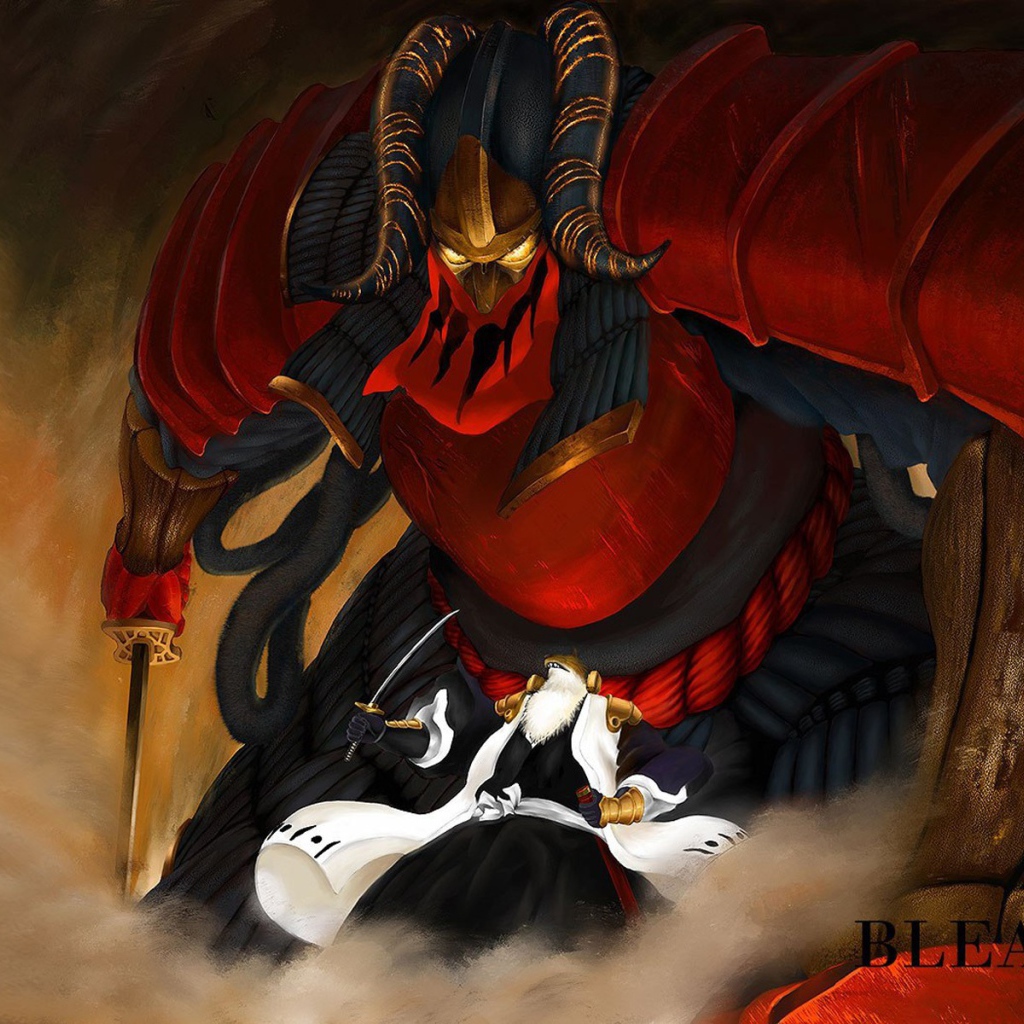 Монстр с рогами из аниме Bleach