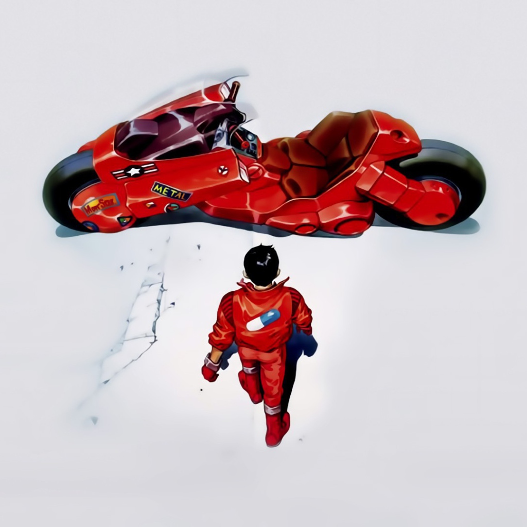 Мотоцикл ждет своего хозяина, аниме Акира