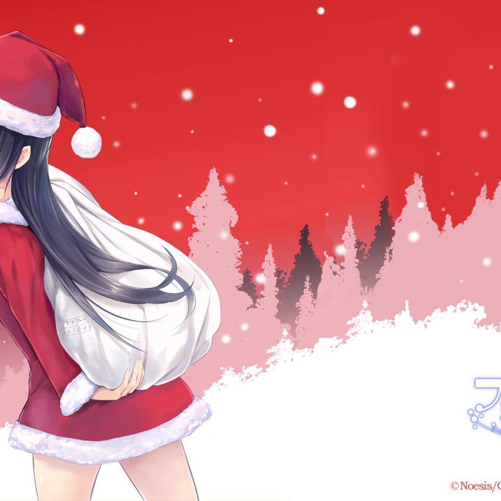 Новогодняя аниме девушка, автор Coffee-Kizoku