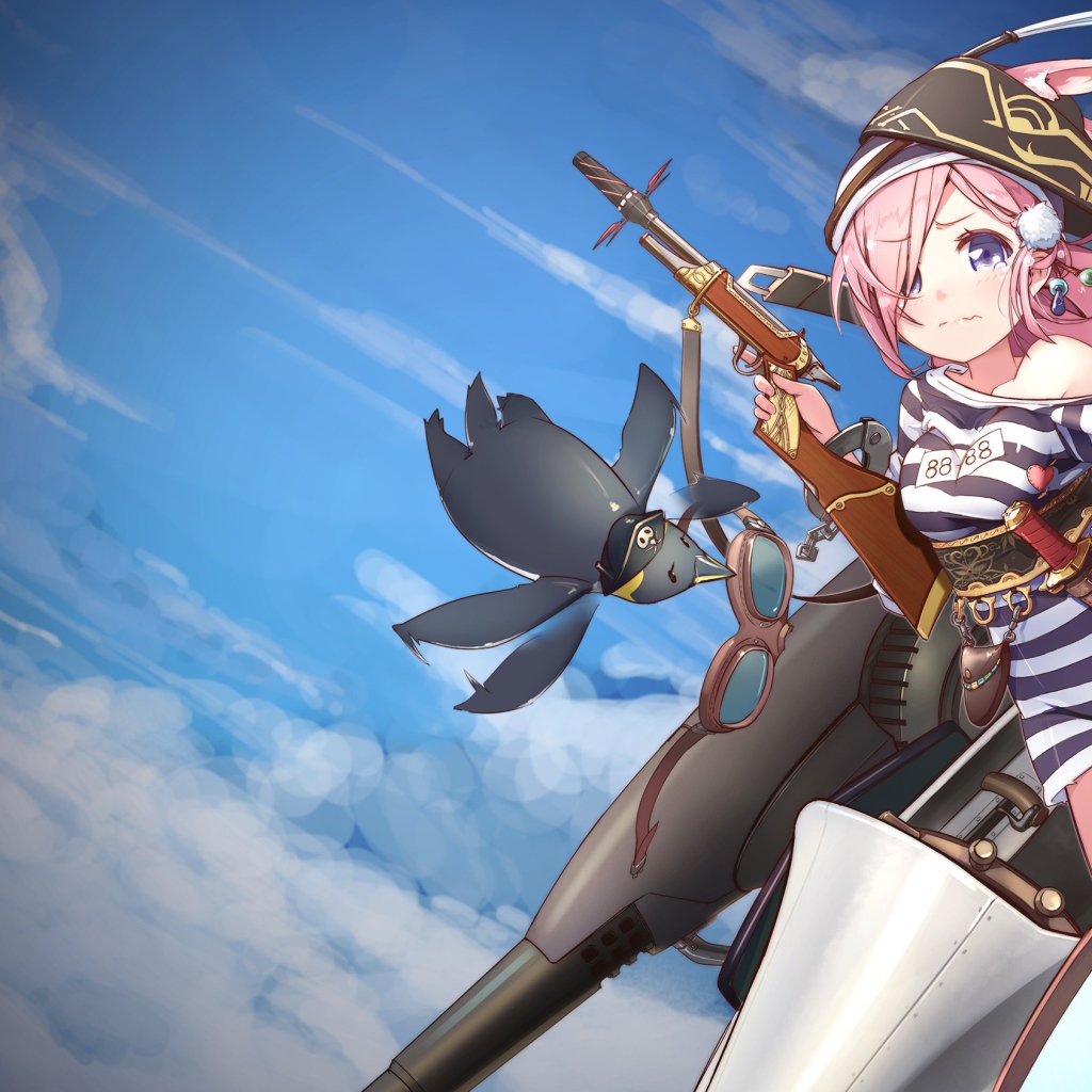 Девушка пират в аниме Кэмономими