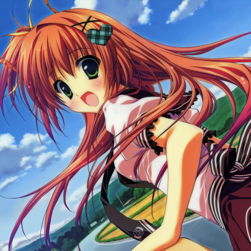 Рыжая девушка из аниме Мост в звездное небо