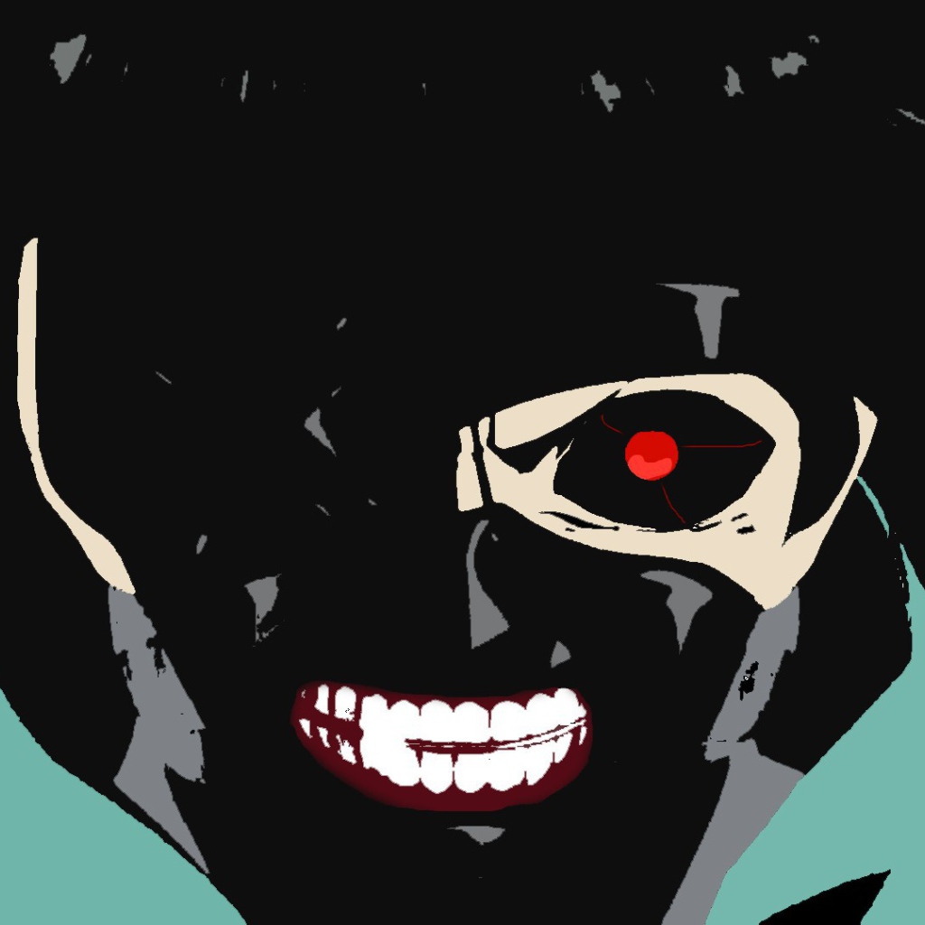 Красные глаза в аниме Tokyo Ghoul