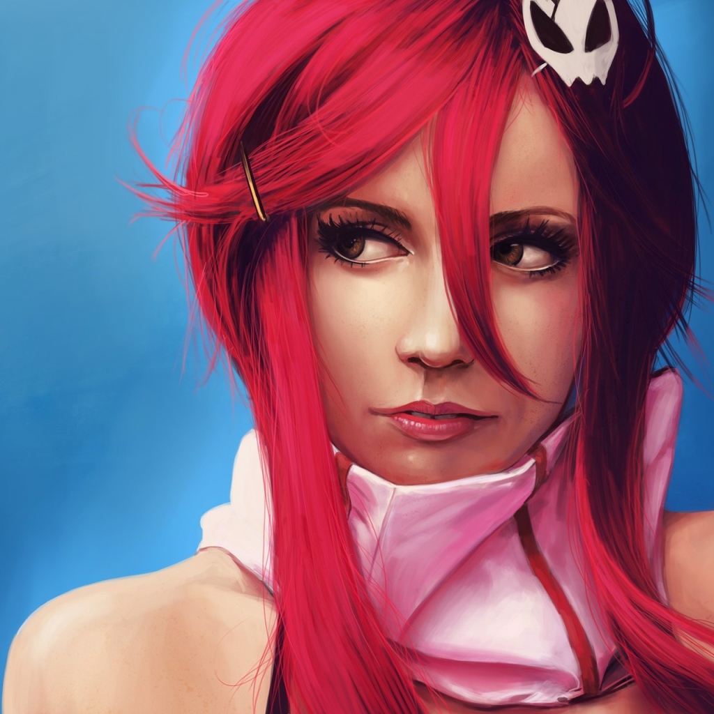 Красноволосая девушка из аниме Гуррен-Лаганн