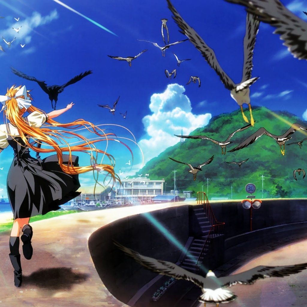 Бегущая девушка в аниме Высь ТВ