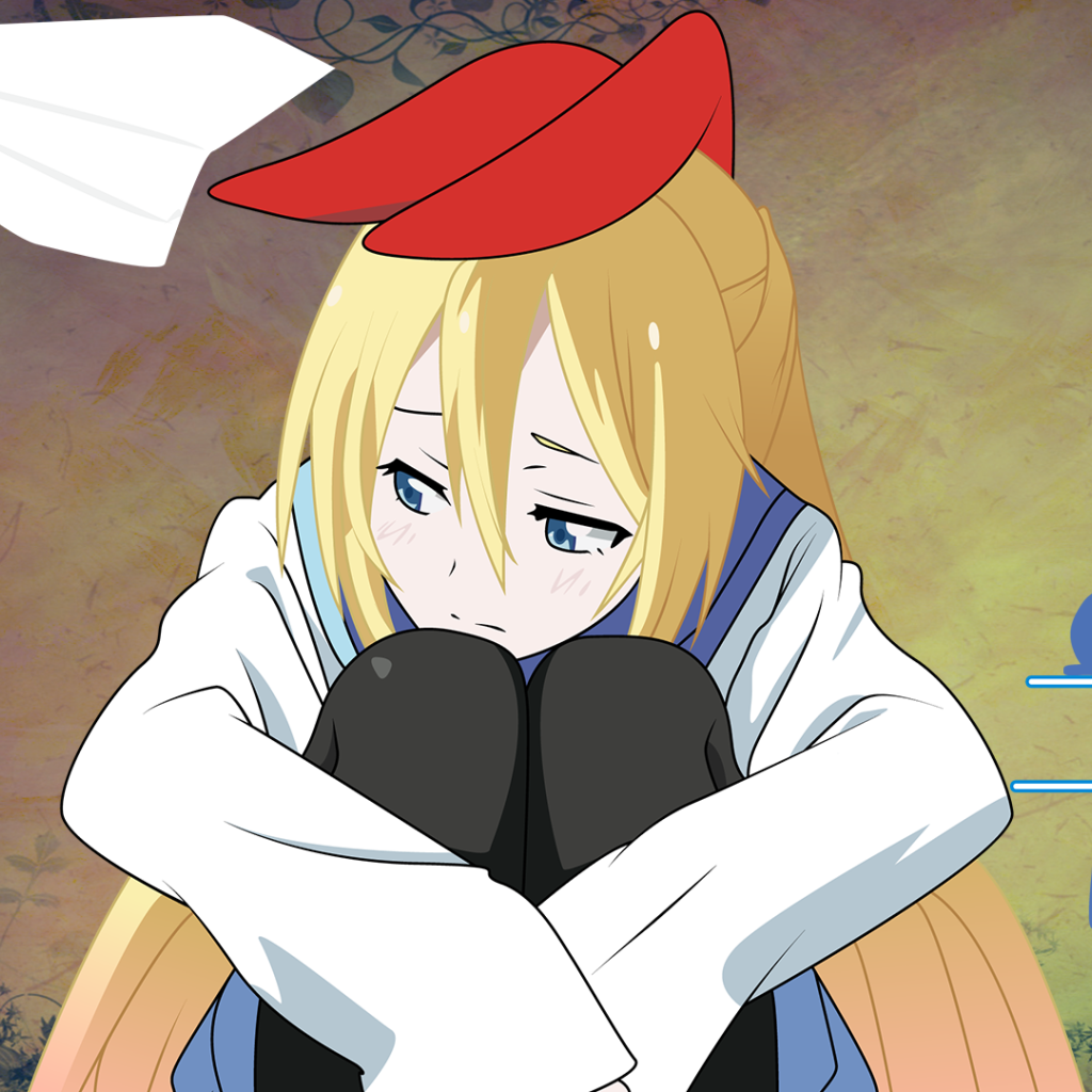 Грустная девушка из аниме Притворная любовь