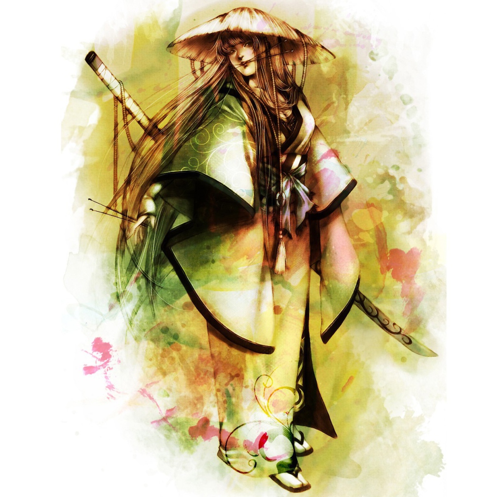 Японская девушка самурай