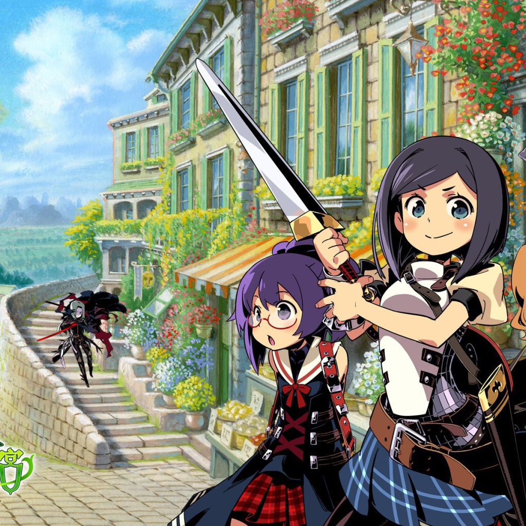 Школьница с мечом, аниме девушки