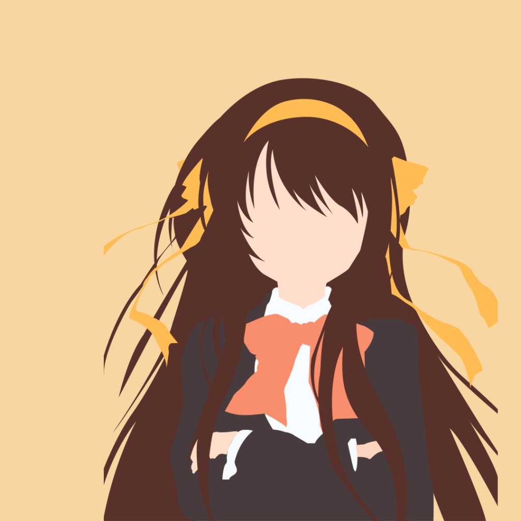 Силуэт аниме девушки Харухи Судзумия