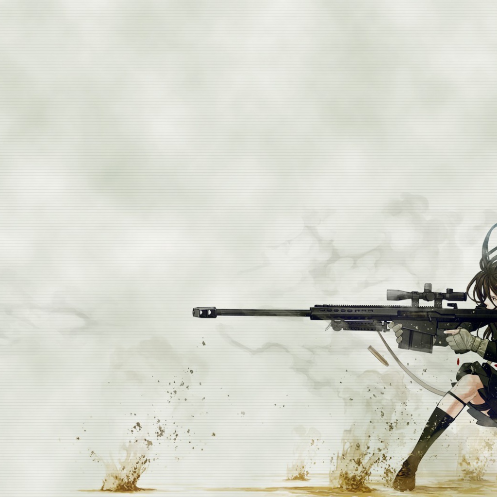 Девушка снайпер аниме
