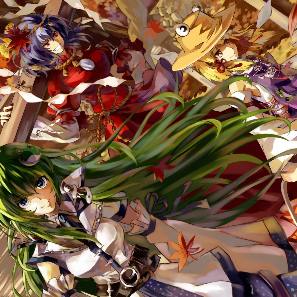 Зеленоволосая Сувако Мория из аниме