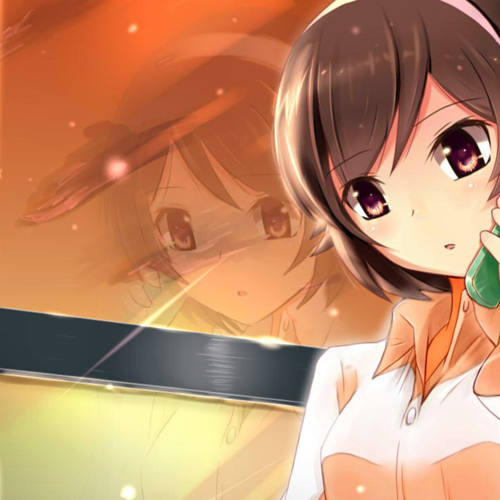 Разговор по телефону в аниме Одному лишь Богу ведомый мир