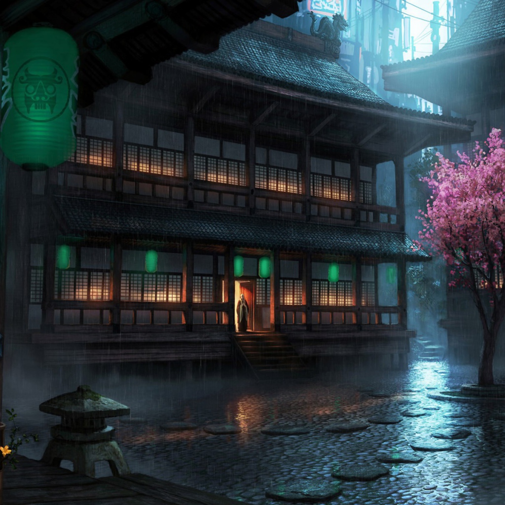 Архитектура города в манге аниме