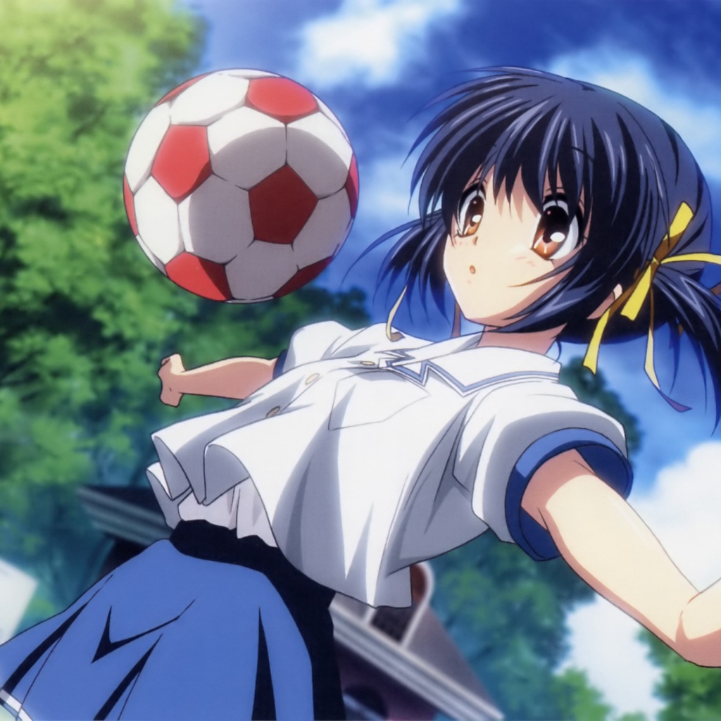 Игра в футбол в аниме Кланнад