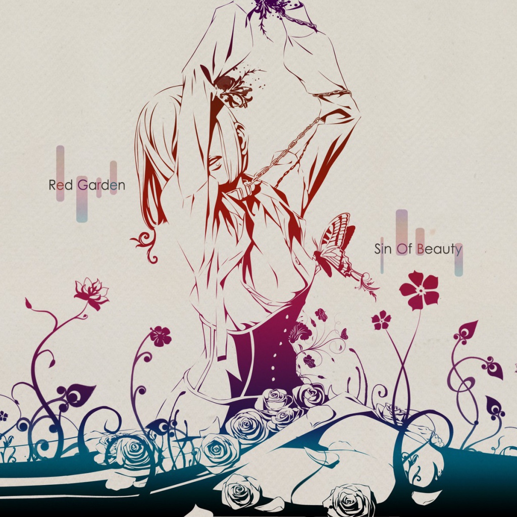 Девушка из аниме Красный сад