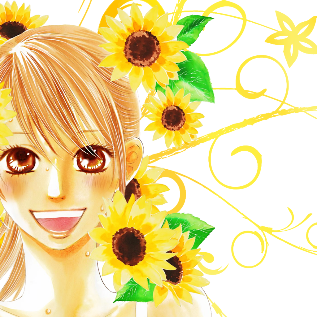 Девушка в цветах в аниме Тихаяфуру