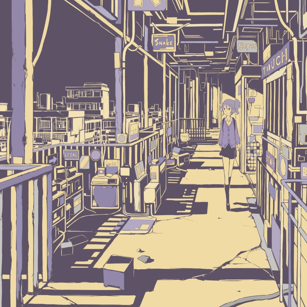 Девушка идет по террасе