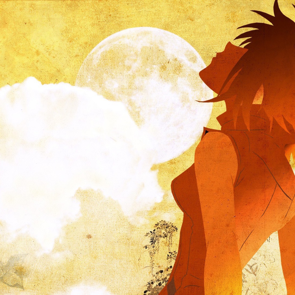 Девушка смотрит вверх в аниме 49 дней