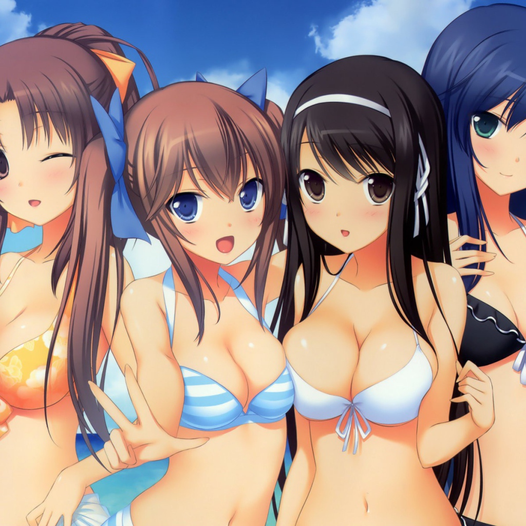 Девушки на пляже, аниме Justy x Nasty