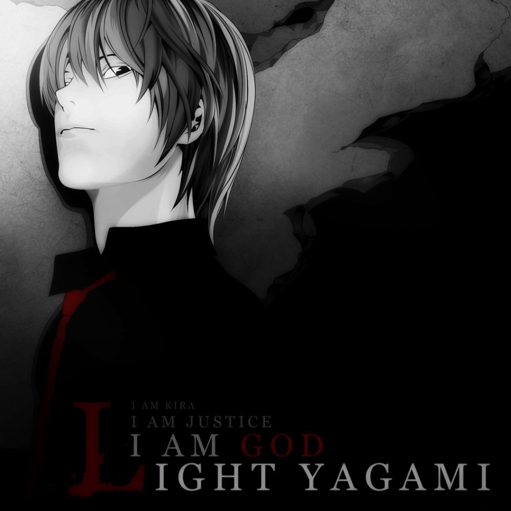 Парень на постере аниме Тетрадь смерти