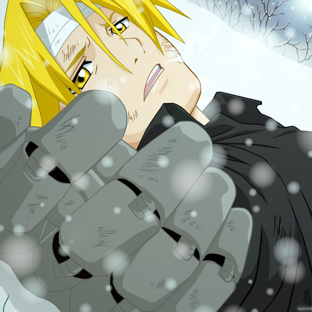 Парень с желтыми волосами из аниме