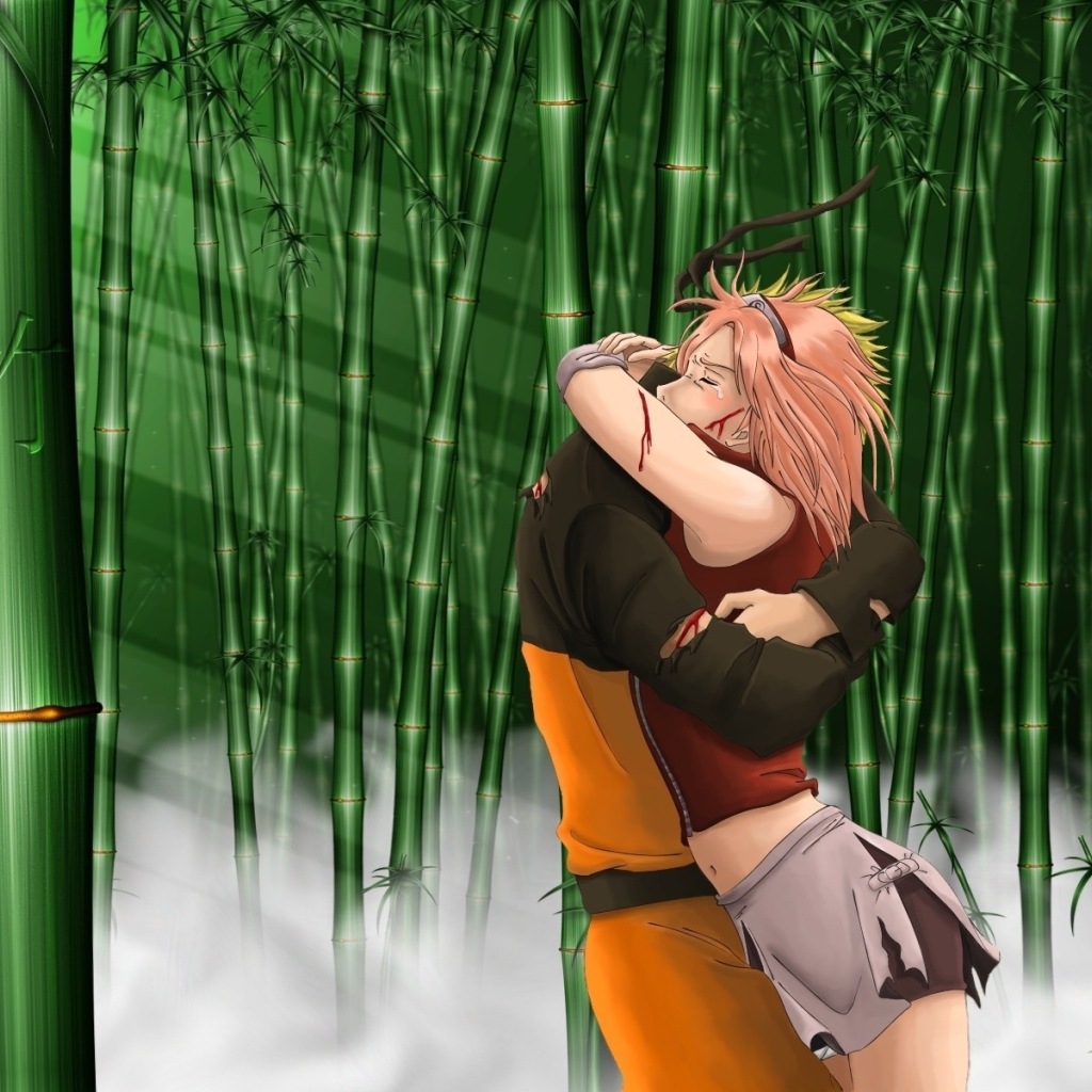 Встреча влюбленных в бамбуковом лесу, аниме