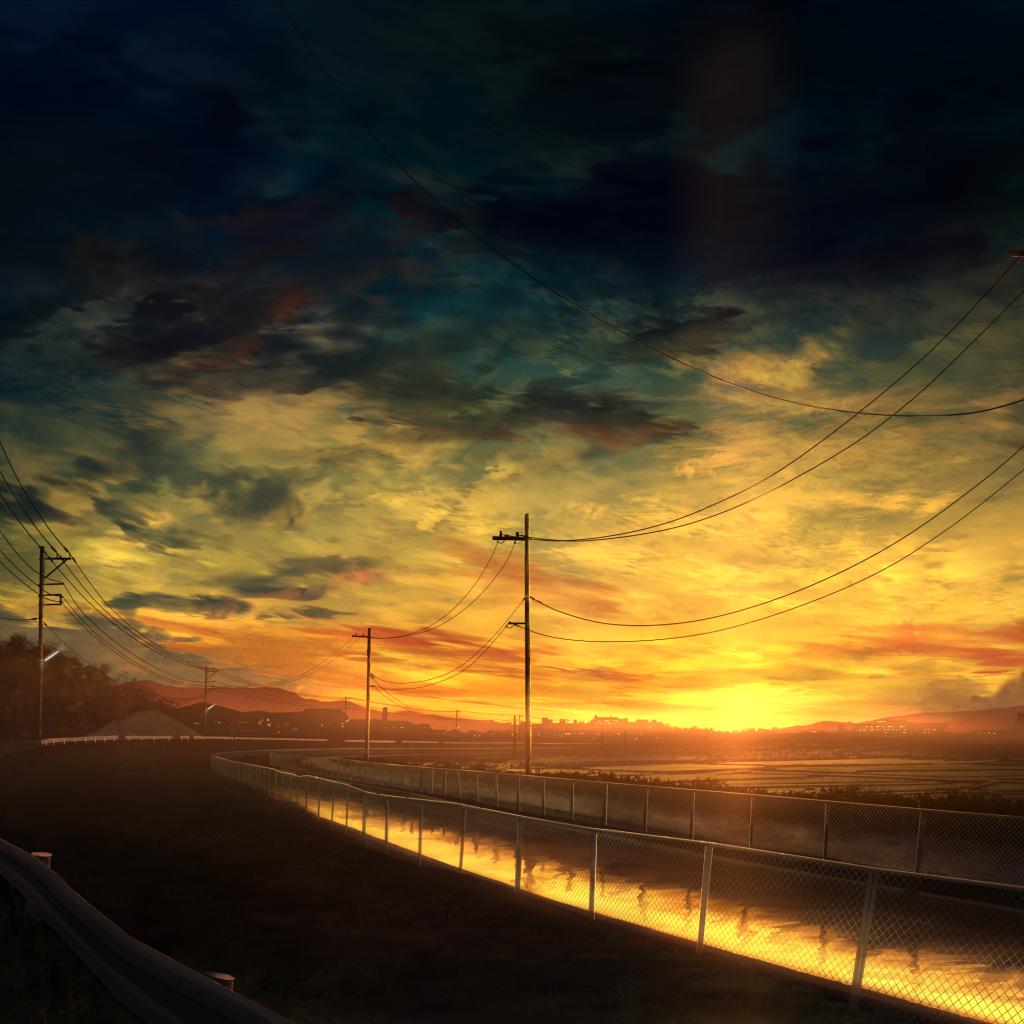 Дорога на закате, мир аниме