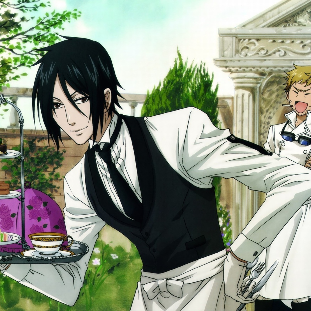 Официант в аниме Тёмный дворецкий