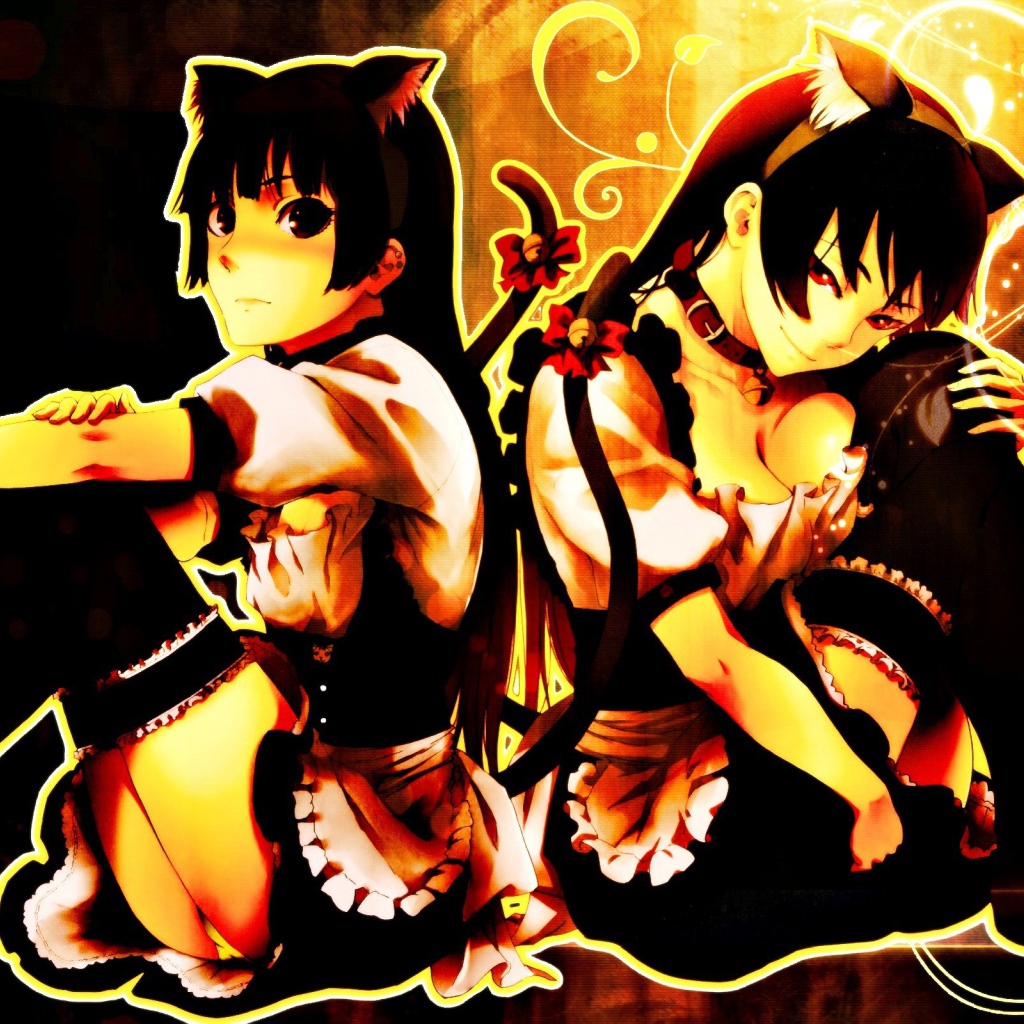 Две девушки из аниме Сумеречная дева и амнезия