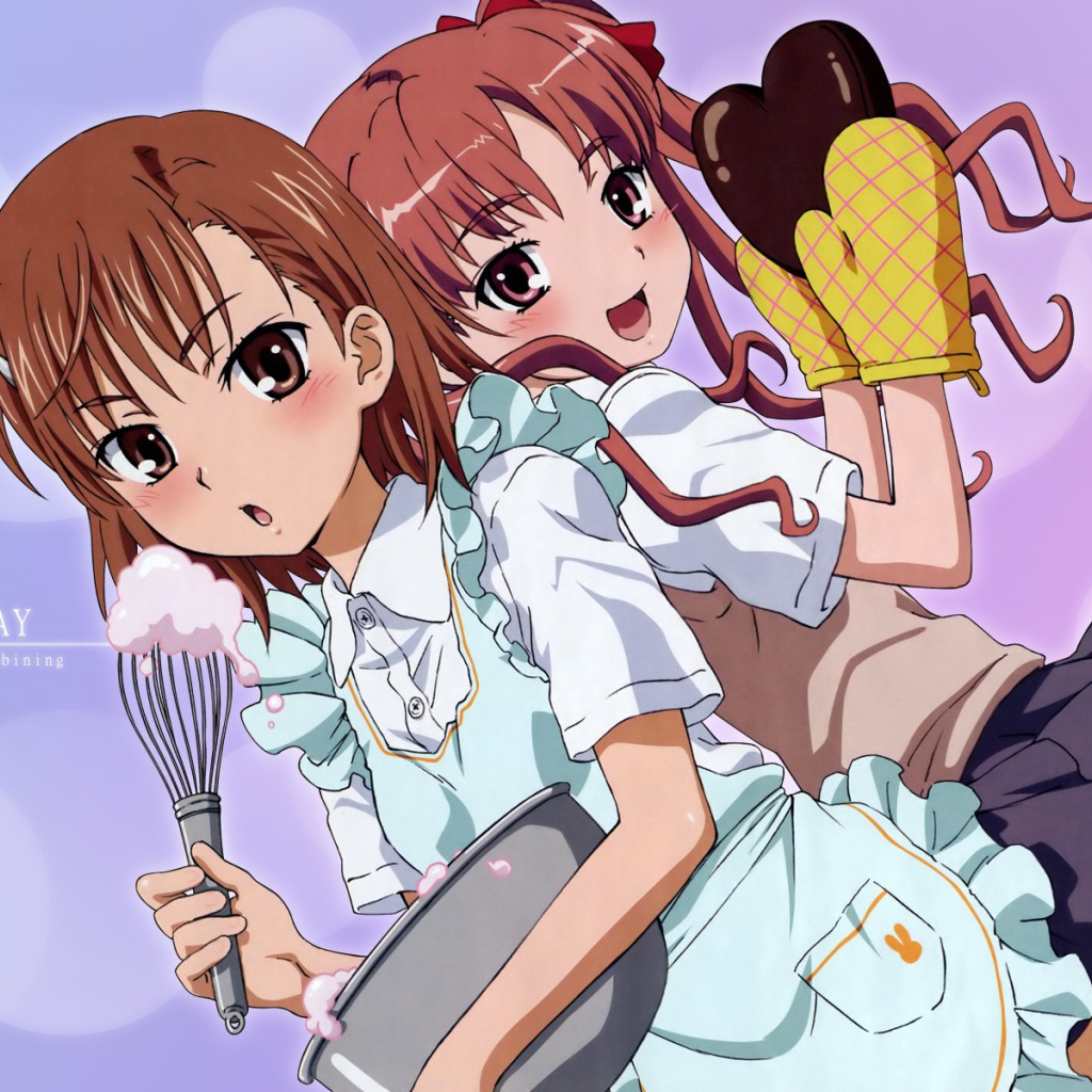 Две девушки из аниме Некий научный Рейлган