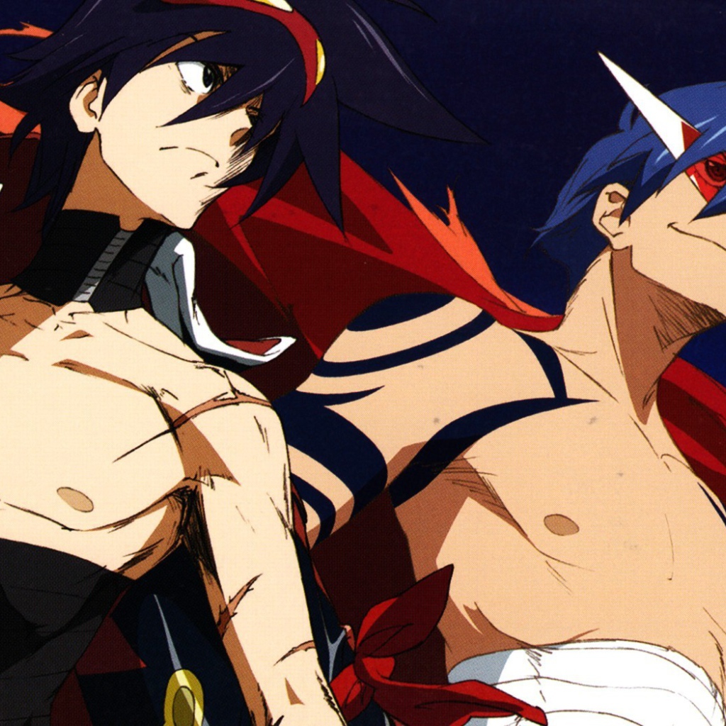 Два героя аниме Тэнгэн Топпа Гуррен-Лаганн