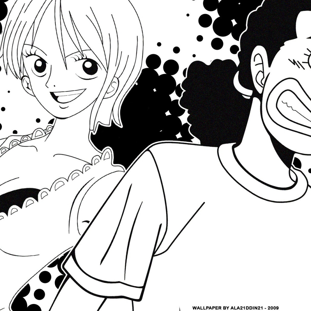 Нами и Юсуп из аниме Большой куш