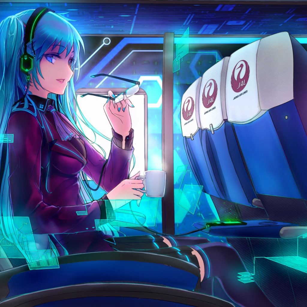 Вокалоид в салоне самолета, аниме Hatsune Miku