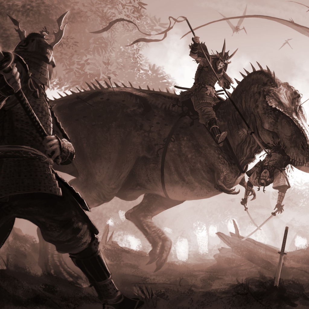 Воин на динозавре, аниме