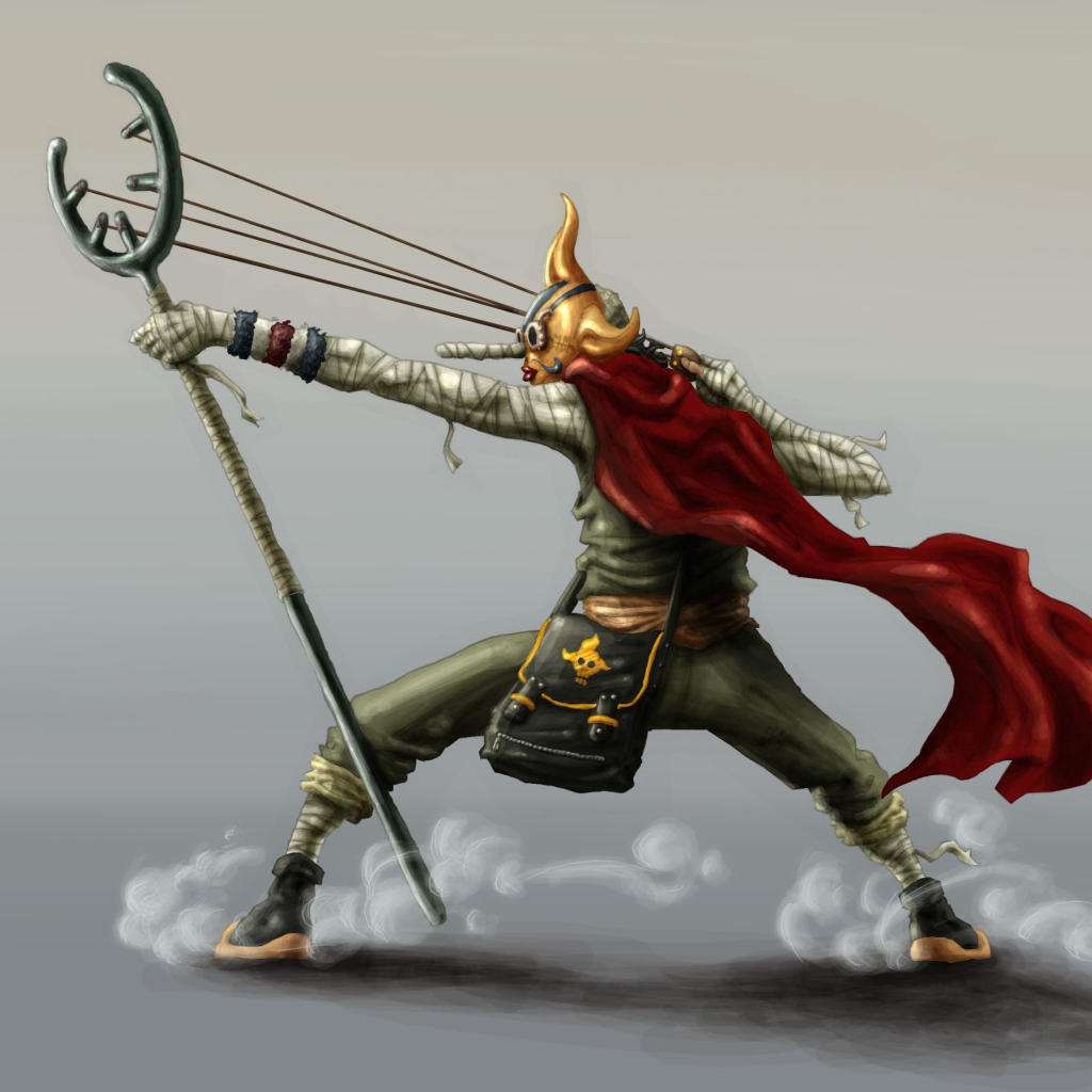 Юсуп стреляет из рогатки в аниме Большой куш