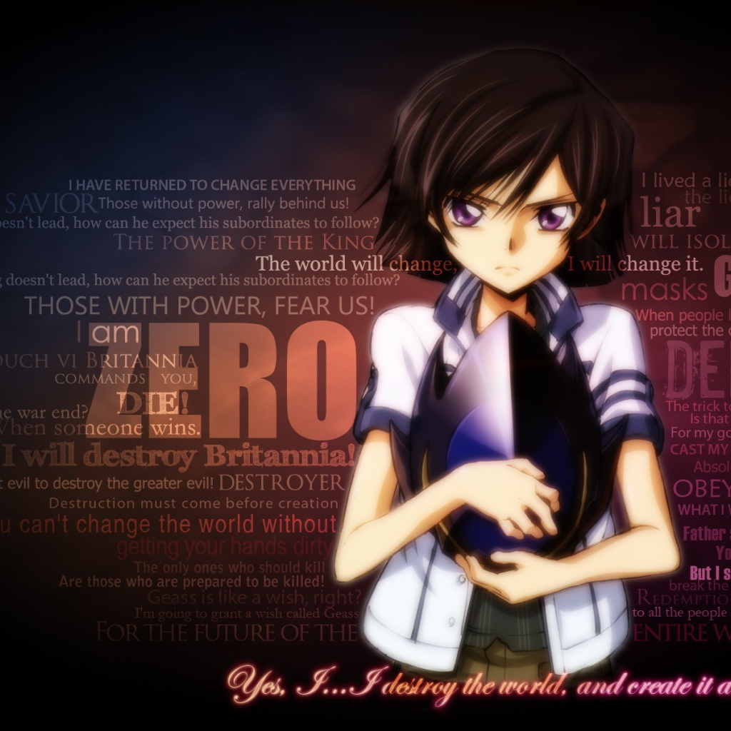 Зеро из аниме Code Geass