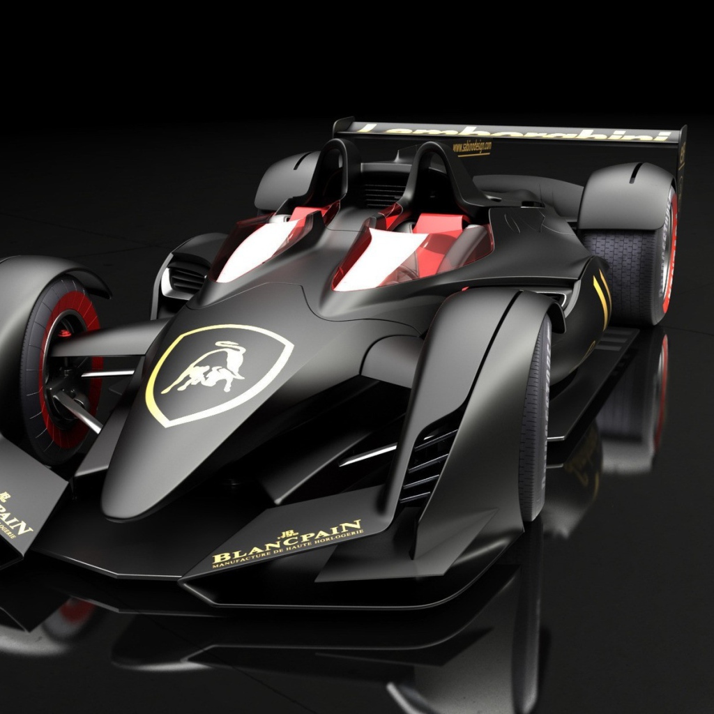 Черный болид для гонок Формула 1