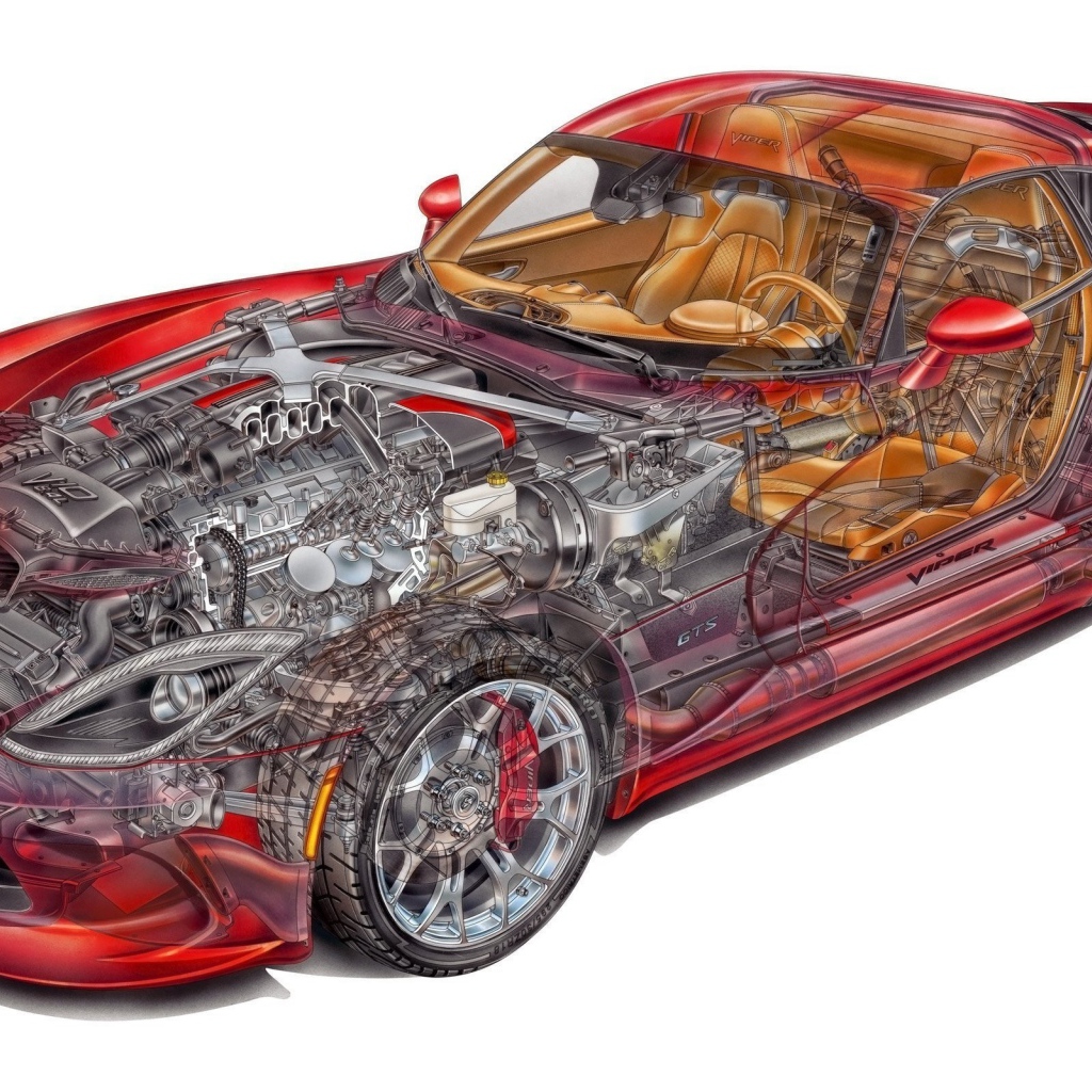 Внутреннее устройство спортивного автомобиля