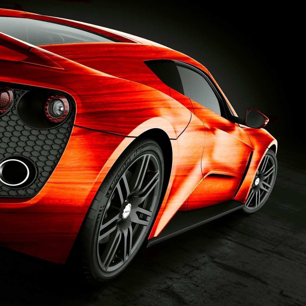 Оранжевый автомобиль Zenvo ST1