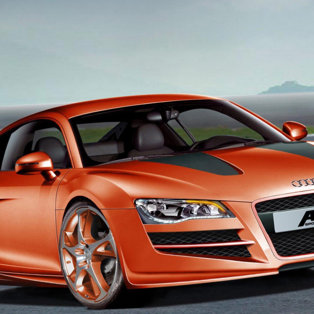 Оранжевый спортивный Audi R10