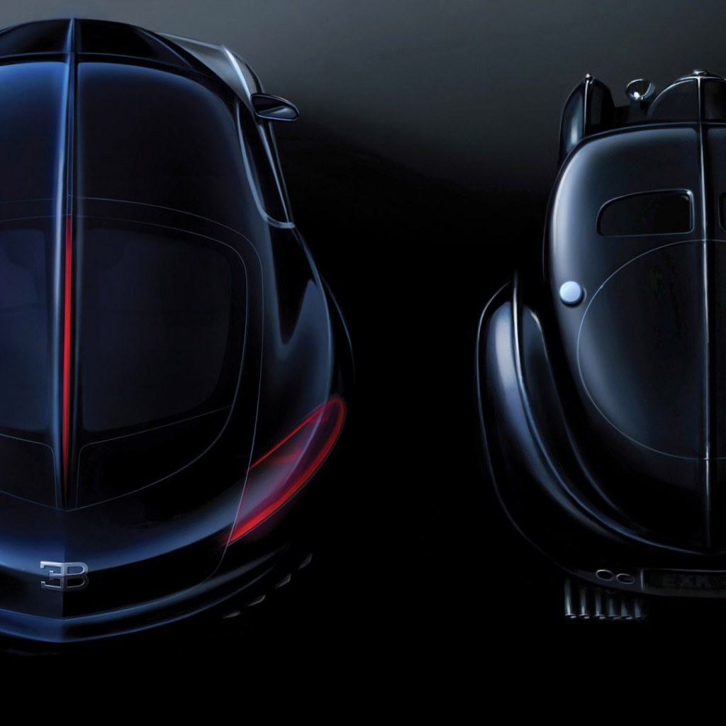Bugatti cars in the form of bug