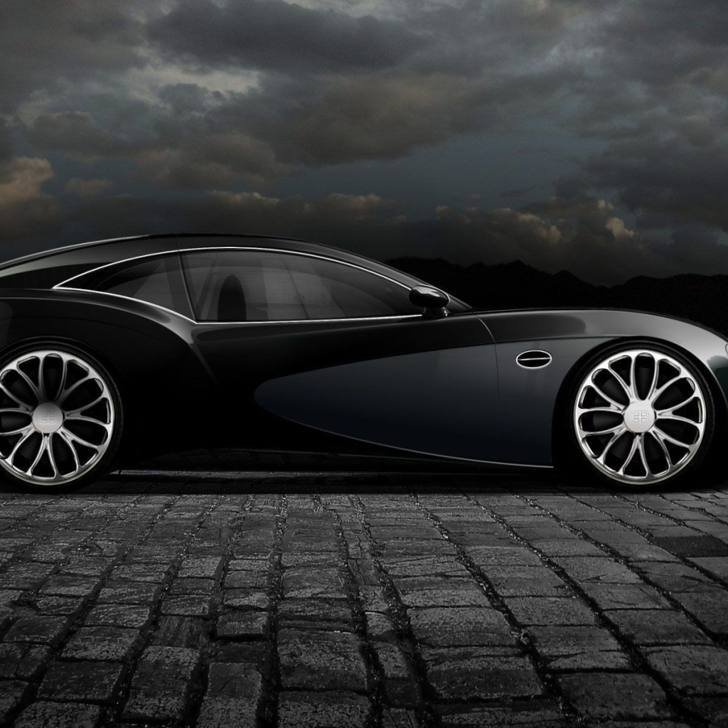 Роскошный Bugatti Type 12-2 Streamliner черного цвета