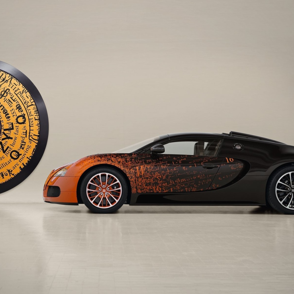 Оранжево черный Bugatti Veyron
