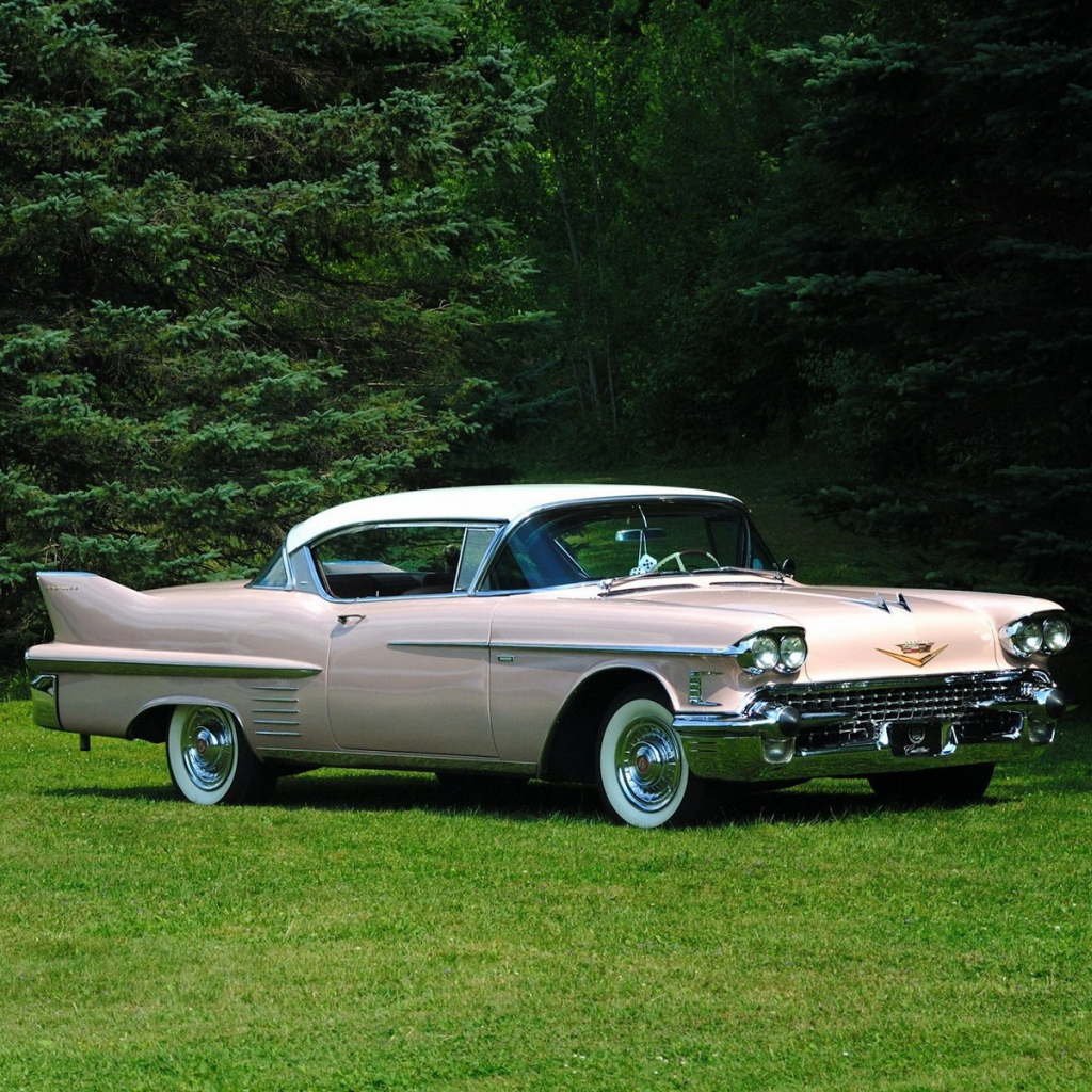 Автомобиль Cadillac Series среди деревьев