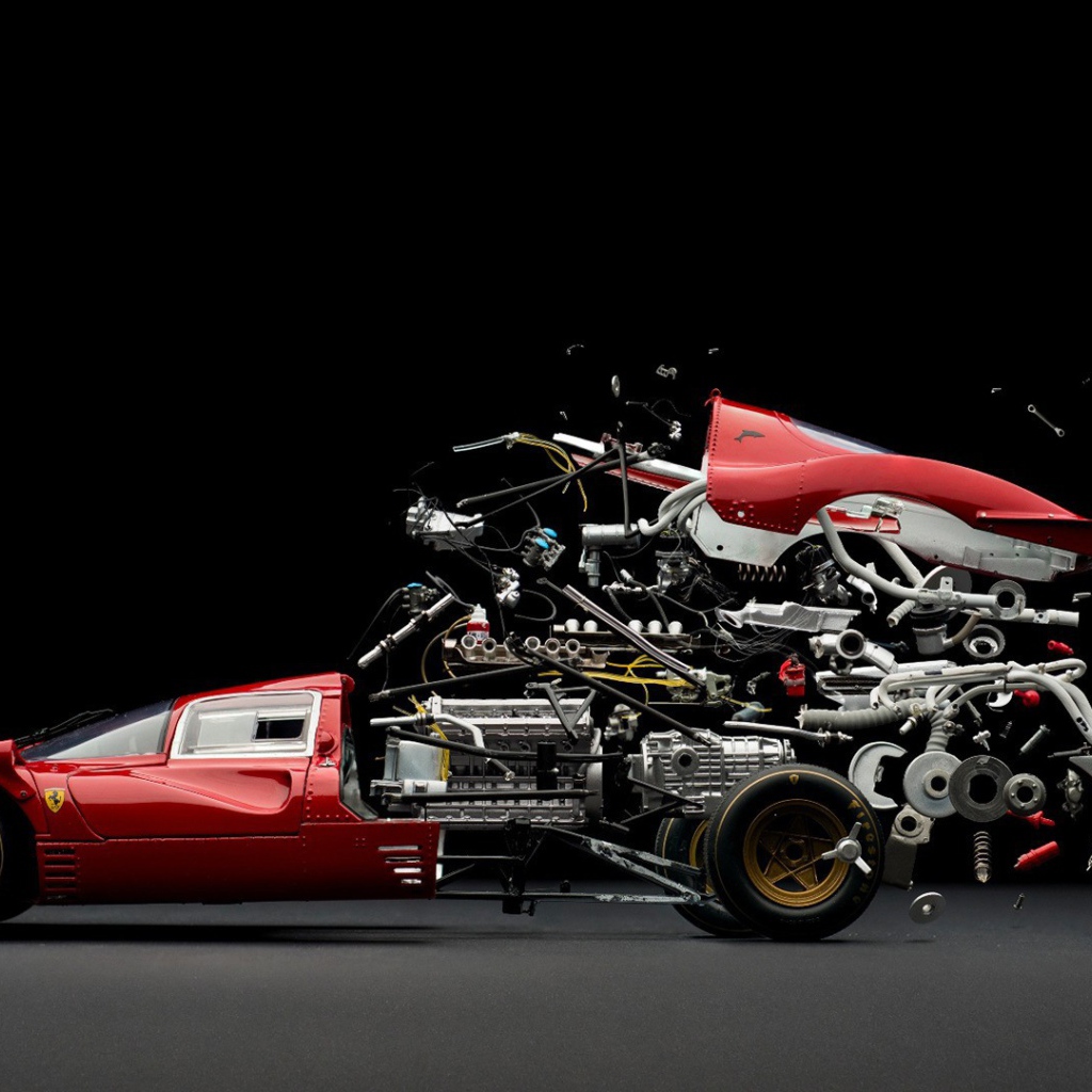 Детали спортивного Ferrari