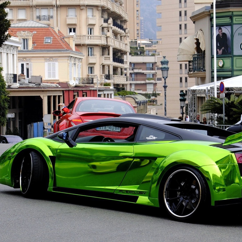 Блестящий зеленый Lamborghini Gallardo FL Exclusive